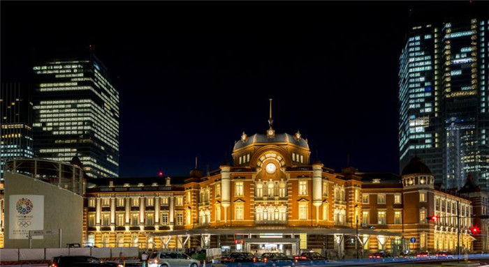 酒店建筑實景圖夜景